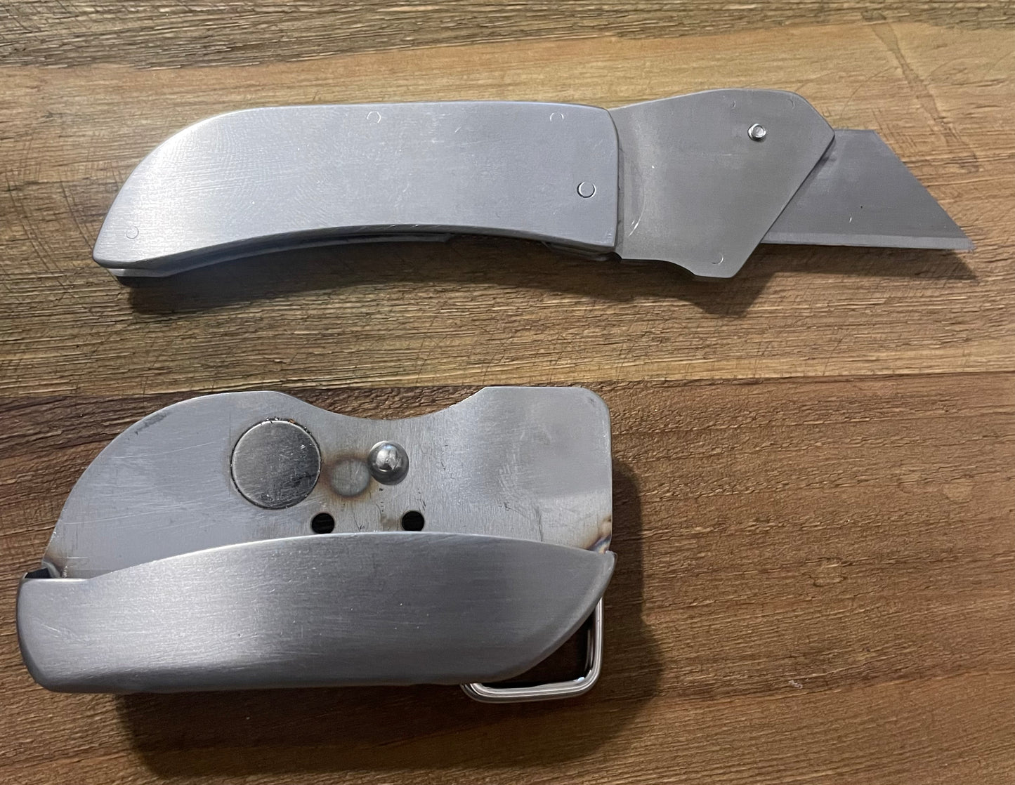 Belt buckle knife - plain