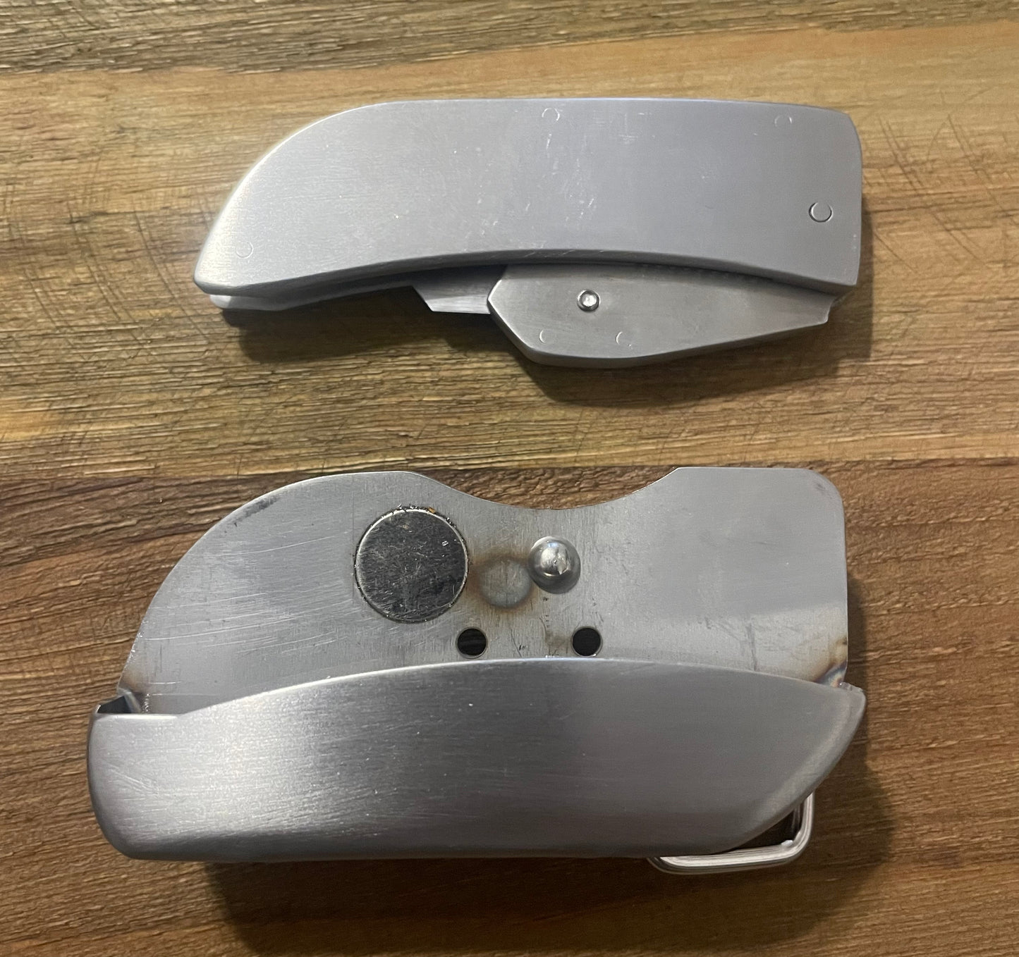 Belt buckle knife - plain