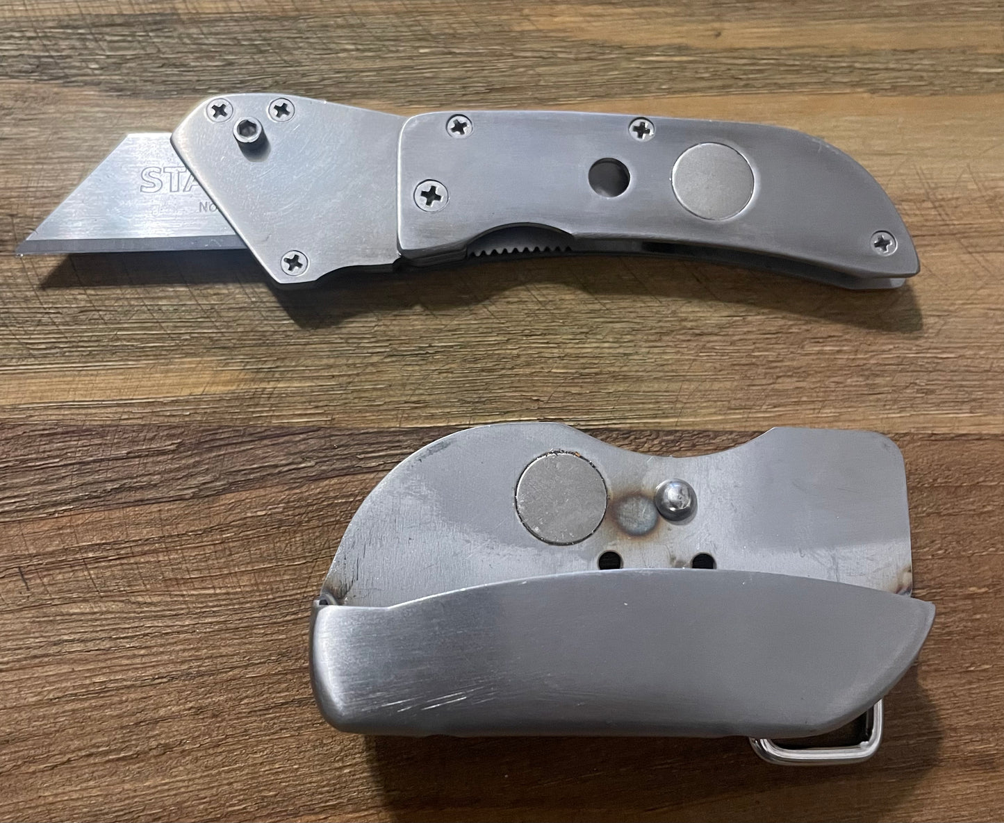 Belt buckle knife - plain